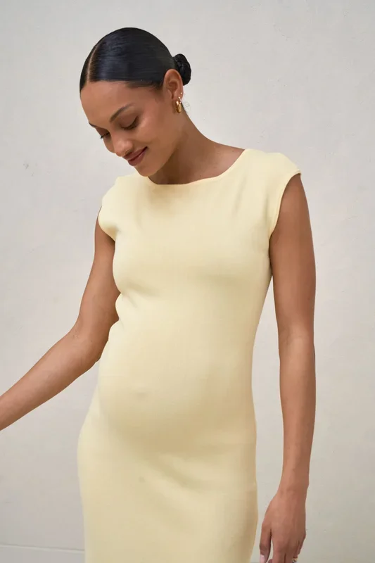 Momento Midi Dress – Lemon*