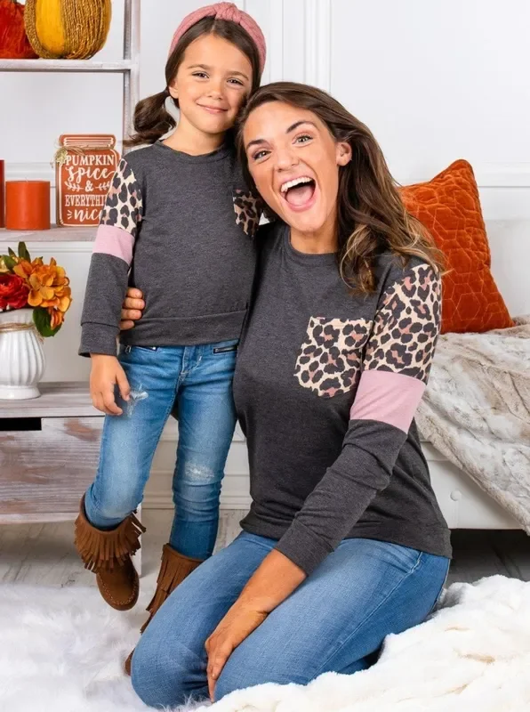 Mommy and Me Fierce Pocket Colorblock Sleeve Top