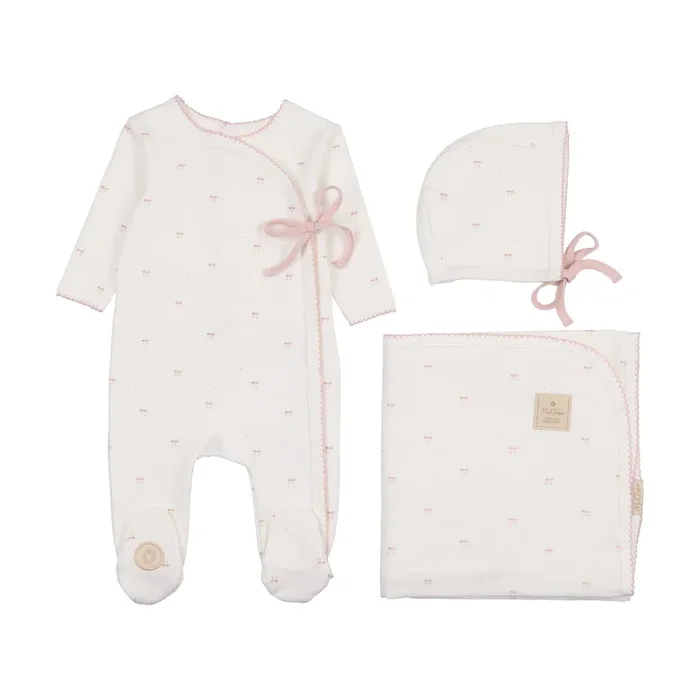Mon Tresor Bebe Bow Wrap Layette Set