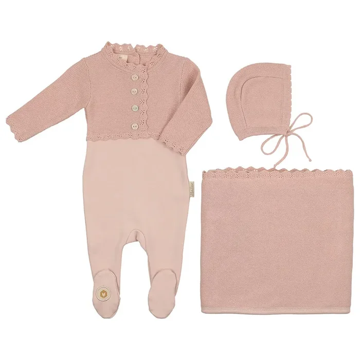 Mon Tresor Bebe Mock-Cardigan Layette Set