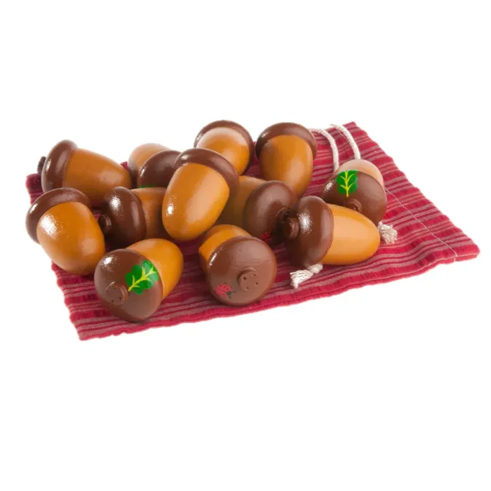 Montessori Wooden Counting Acorns — Set Of 12