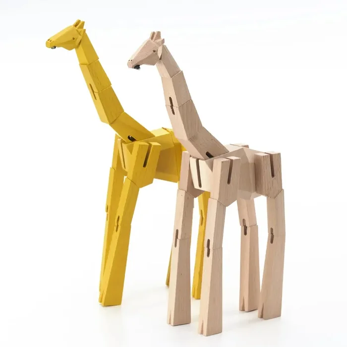 Morphits® Modern Wooden Giraffe Decor – Interactive Puzzle & Art Piece