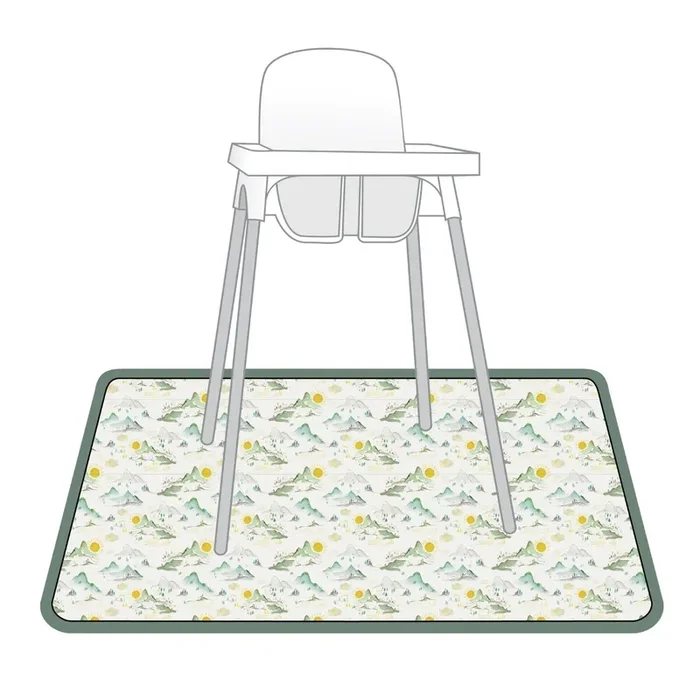 Mountain Mist Splash Mat – A Waterproof Catch-all For Highchair Spills And More!