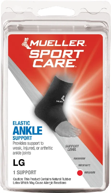MUELLER ELASTIC ANKLE SUPP BL L