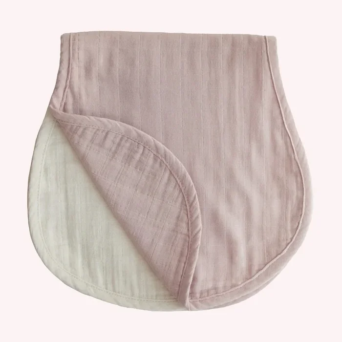 Mushie Burp Cloths – 2pk – Blush & Fog