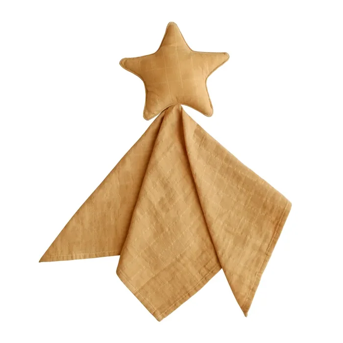 Mushie Organic Cotton Star Baby Lovey Security Blanket