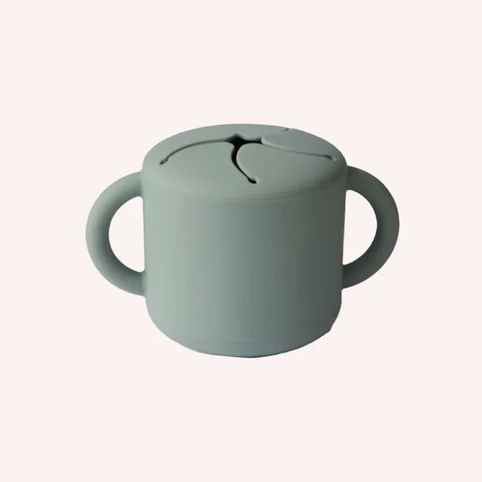 Mushie Silicone Snack Cup – Cambridge Blue