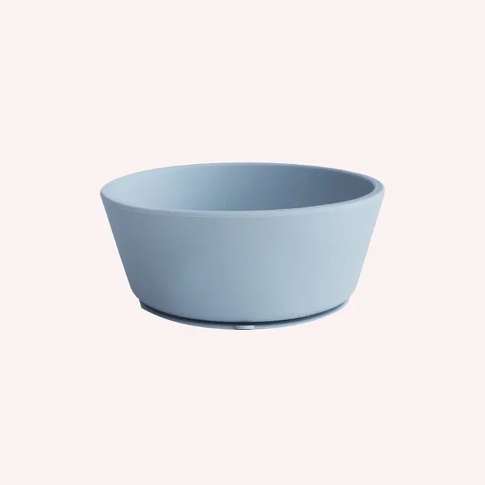 Mushie Silicone Suction Bowl – Powder Blue