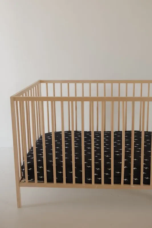 Muslin Crib Sheet | Midnight Bolt