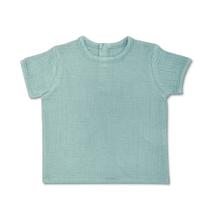 Muslin Short Sleeve Shirt – Teal