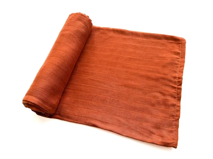 Muslin Swaddle Blanket – Rust