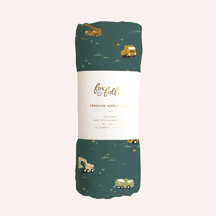 Muslin Wrap Swaddle – Trucks