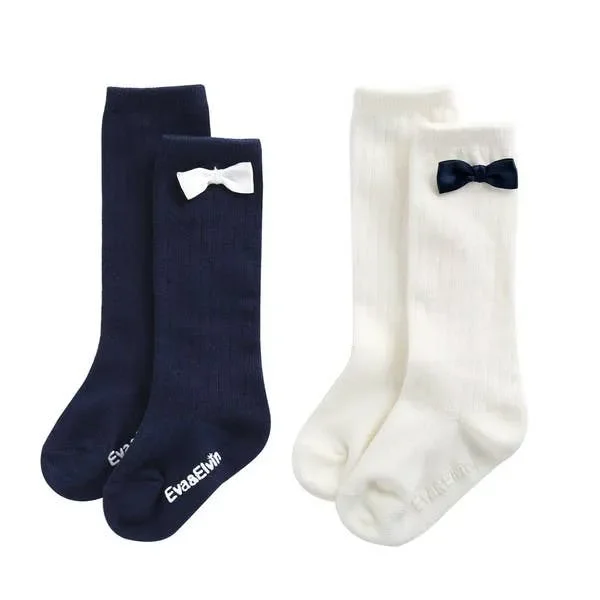 Nana Ribbon Knee Socks – Navy