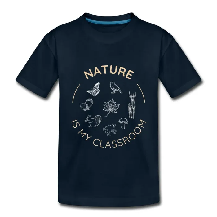 Nature Organic Kids’ T-Shirt | Black and Navy