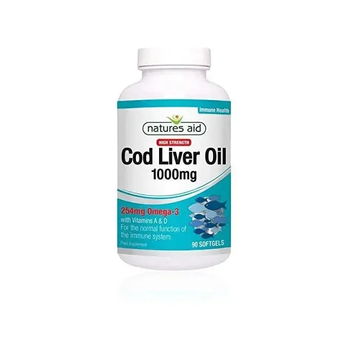 Natures Aid Cod Liver Oil 1000mg Soft Gels 90’s