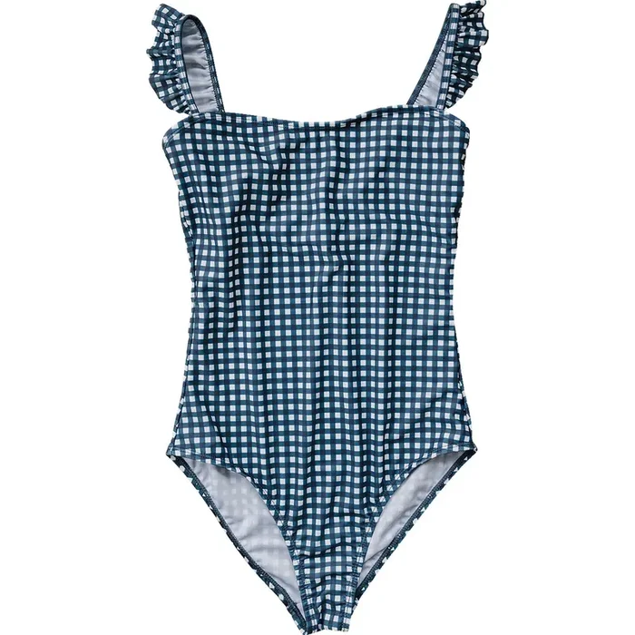 Navy Gingham Women’s One-piece