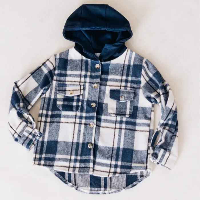 Navy Plaid Flannel – Child