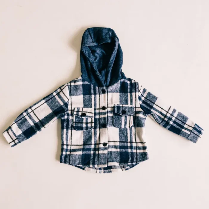 Navy Plaid Flannel – Infant