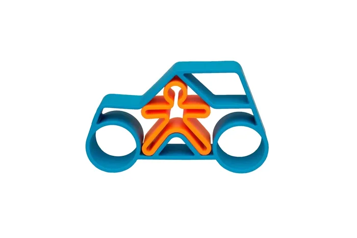 Neon Blue Kid & Car