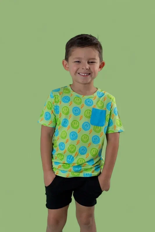Neon Smiles Dream Pocket Tee