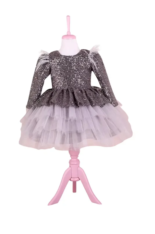 Nicole Gray Party Dress