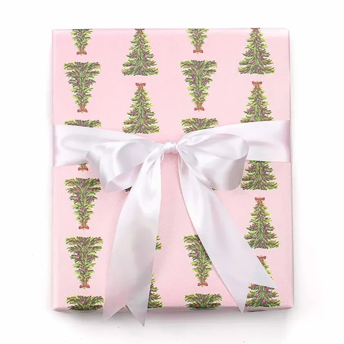 Noelle Tree Pink Wrapping Paper