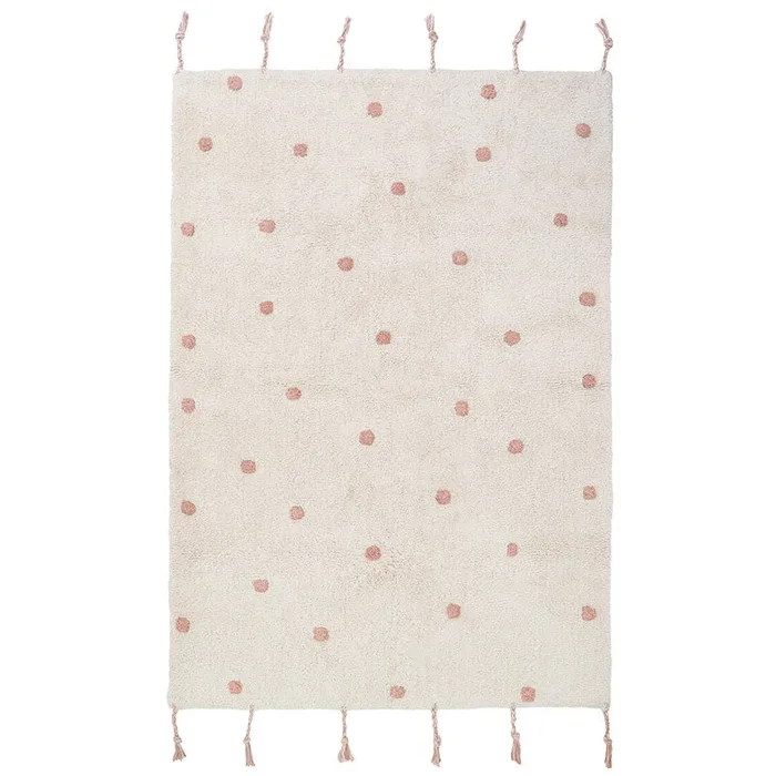 Nümi Pink Nude Children’s Rug With Dots