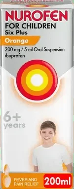 NUROFEN FC 6 ORANGE SUSP N SPOON 200ML