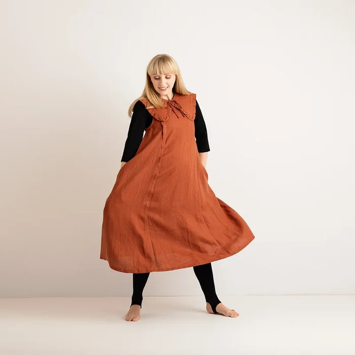Nursing & Maternity Dress – Lucy – Burnt Orange