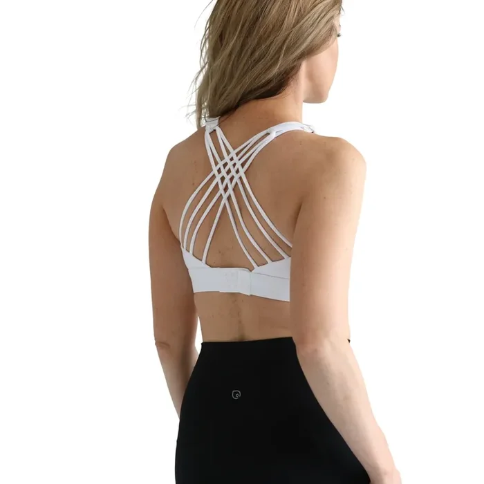 Océane 4 – Medium Support Nursing & Hands Free Pumping Sports Bra (blanc)