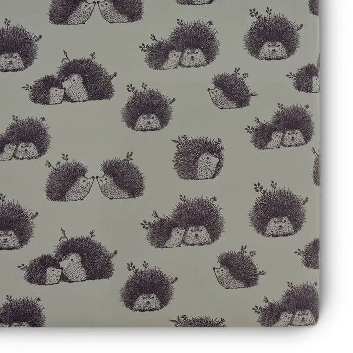 Oilo Hedgehog Jersey Crib Sheet