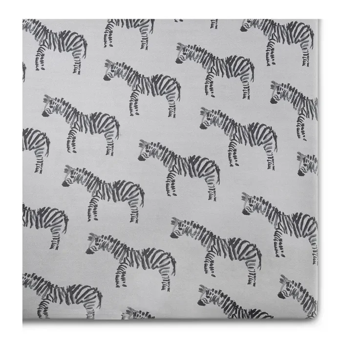 Oilo Zebra Jersey Crib Sheet