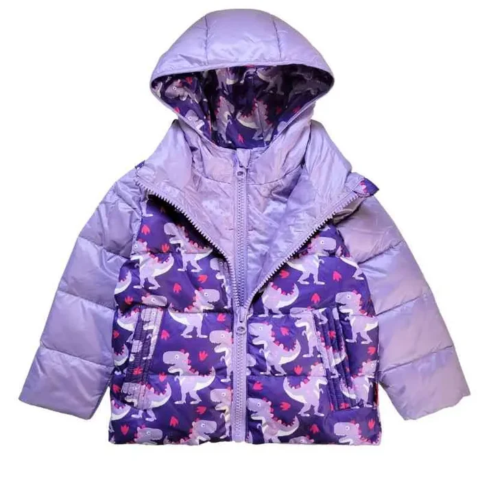 Onekid Car Seat Coat | The Road Coat Down – Purple Raptor Print