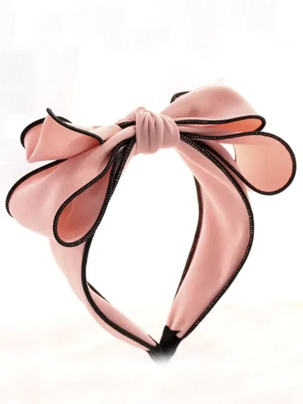 OOTD-Ready Bowknot Black Trim Headband