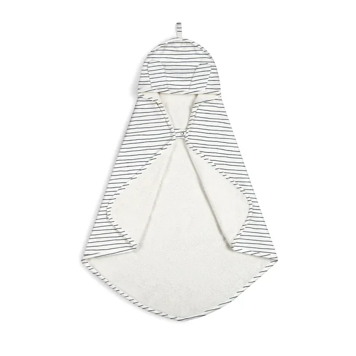 Organic Baby Towel – Navy Stripes