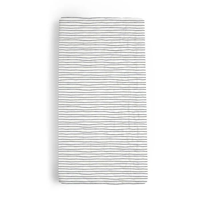 Organic Cotton Changing Pad Cover – Navy Stripes