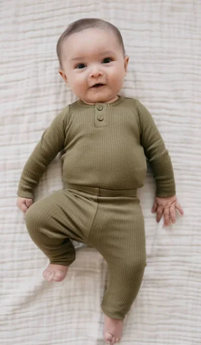 Organic Cotton Modal Long Sleeve Bodysuit – Herb