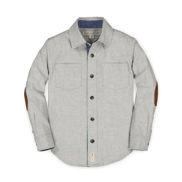 Organic Flannel Shirt With Elbow Patches – Baby