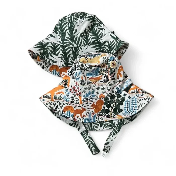 Organic Reversible Bucket Sun Hat – Woodland