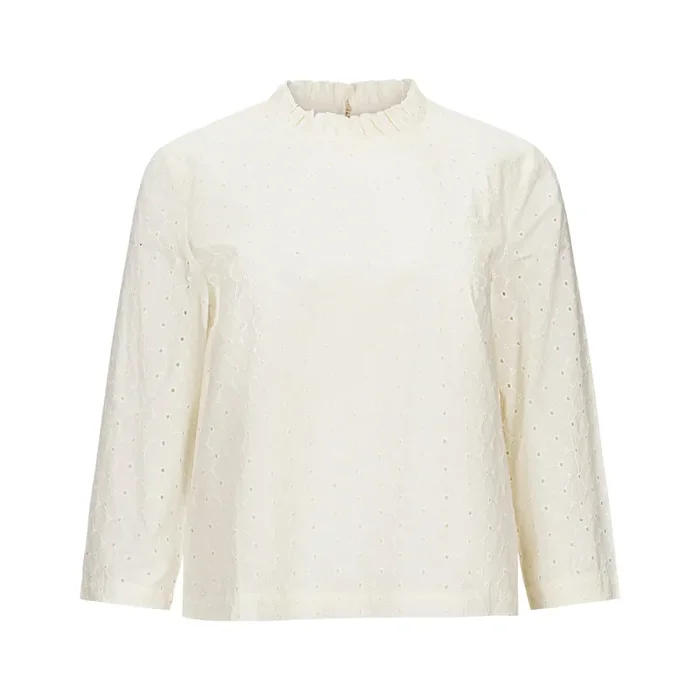 Organic Ruffle Neck Top
