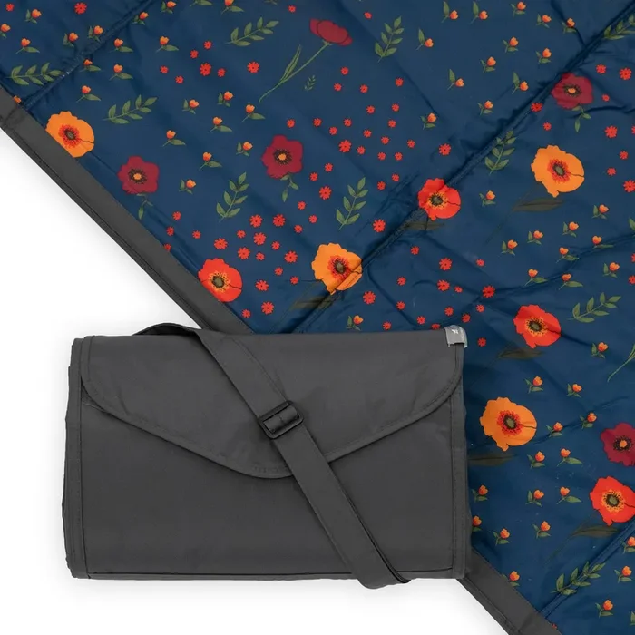 Outdoor Blanket – Midnight Poppy