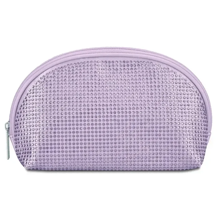 Oval Cosmetic Bag | Lavender Rhinestone