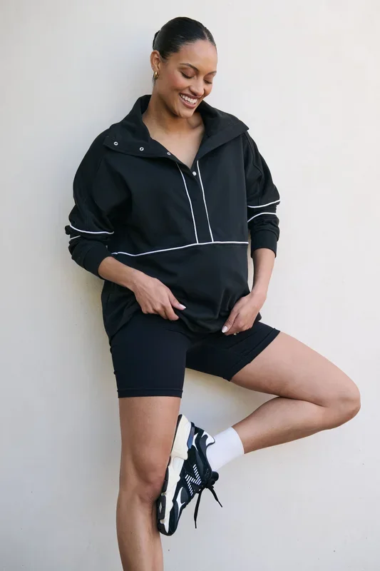 Over And Out Nursing Sweat – Blk/Wht