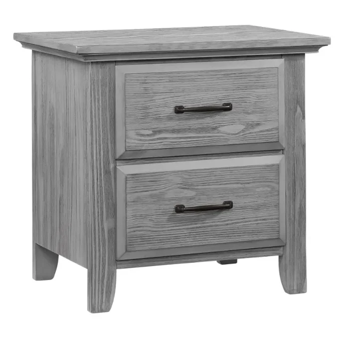 Oxford Baby Willowbrook 2 Drawer Nightstand in Graphite Gray
