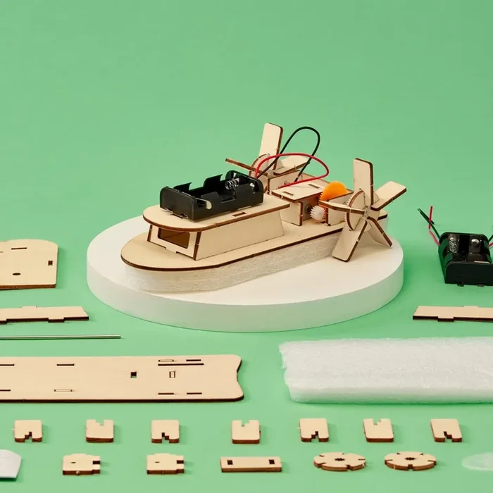 Paddlewheel Boat Diy Kit, Educational Stem Toy