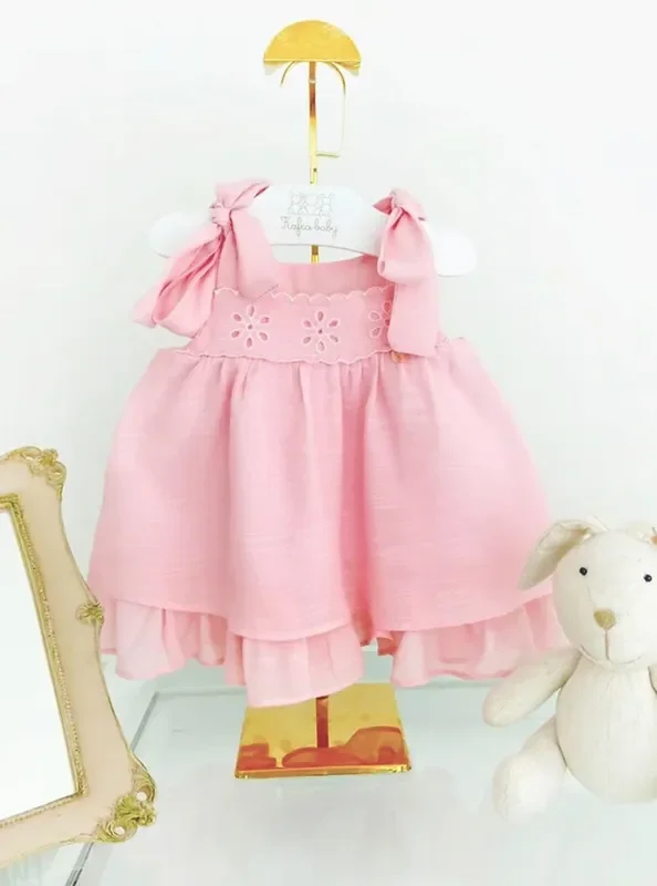 Pale Pink Cotton Voile Dress