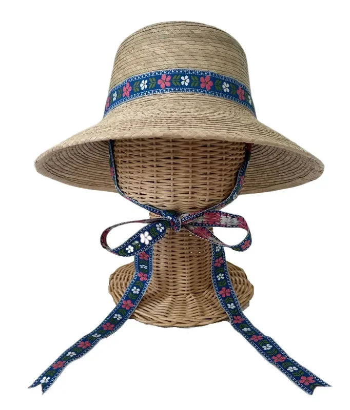 Palmetto Girl’s Hat – Vintage Floral Ribbon