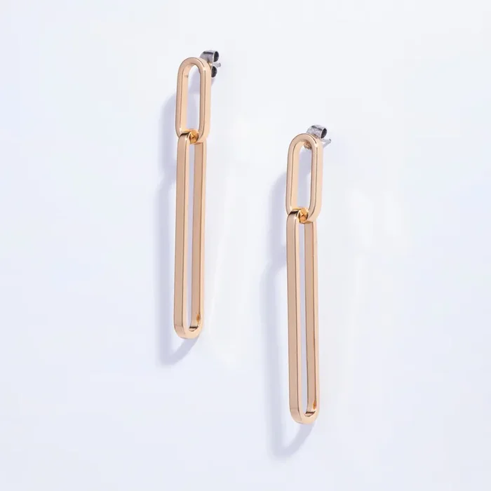 Paperclip Drop Earrings