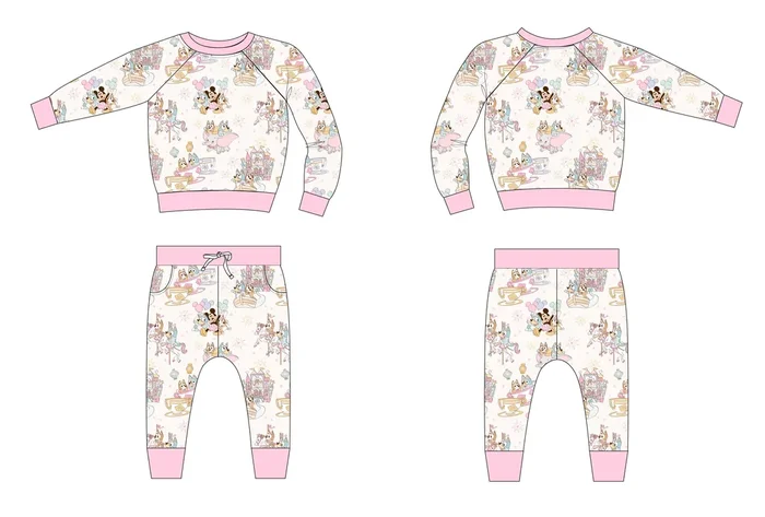 Pastel Park (cotton Candy) – French Terry Set