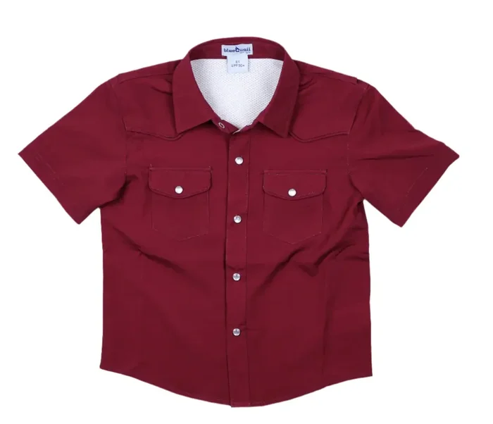 Pearl Snap Short Sleeve | Gameday Maroon